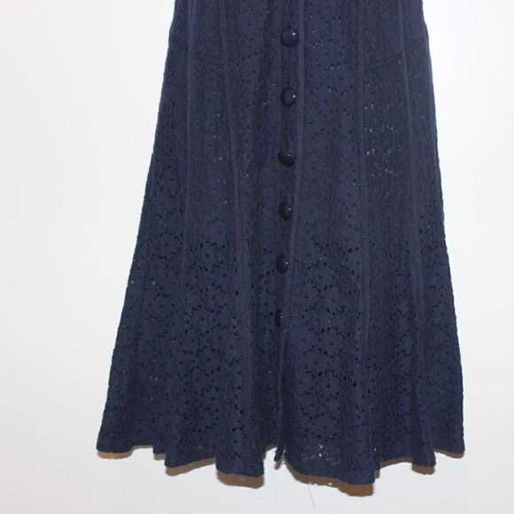 Nanette Leopore Blue Eyelet Short Sleeve Dress Women Size 2 - Picture 5 of 11